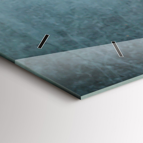 Ceas orizontale de perete din sticlă O ceașcă de cafea