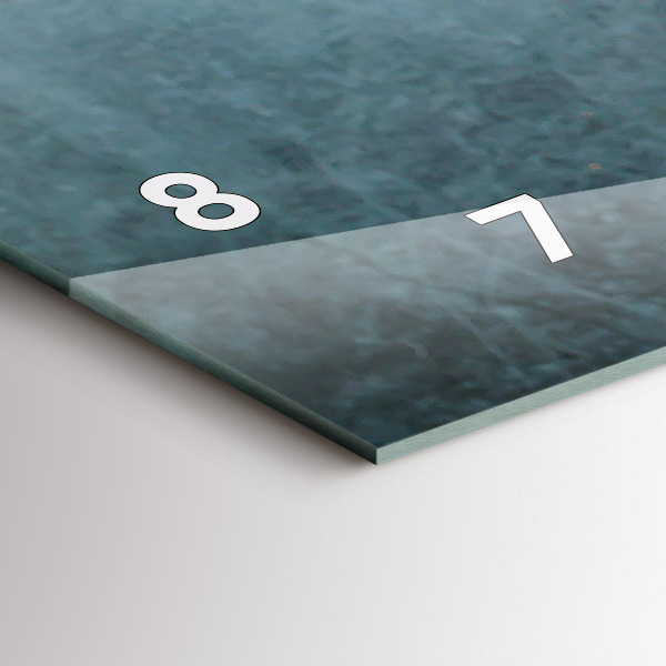 Ceas orizontale de perete din sticlă O ceașcă de cafea