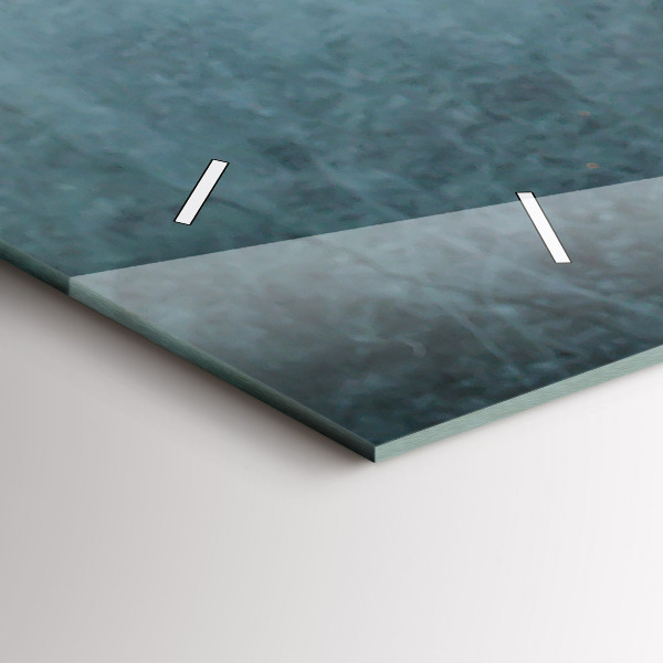 Ceas orizontale de perete din sticlă O ceașcă de cafea