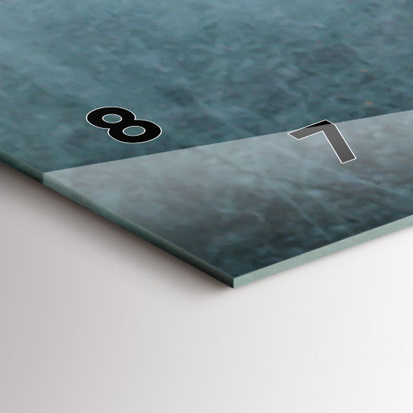 Ceas orizontale de perete din sticlă O ceașcă de cafea