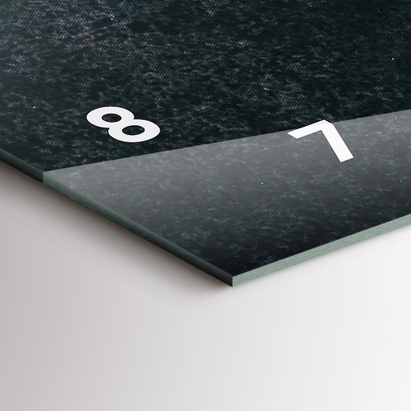 Ceas orizontale de perete din sticlă Boabe de cafea