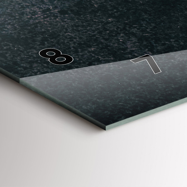 Ceas orizontale de perete din sticlă Boabe de cafea