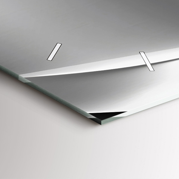 Ceas orizontale de perete din sticlă Abstracția argintului