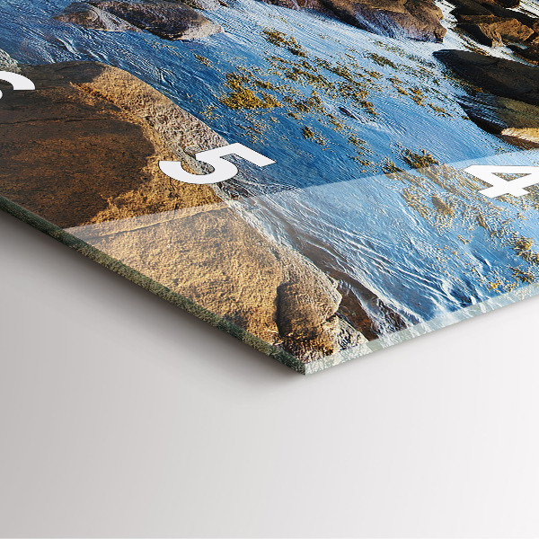 Ceas pătrat de perete din sticlă Farul Annisquam