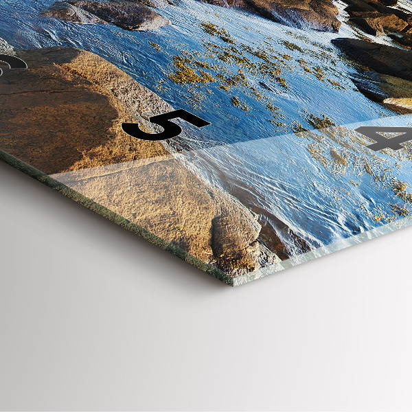 Ceas pătrat de perete din sticlă Farul Annisquam