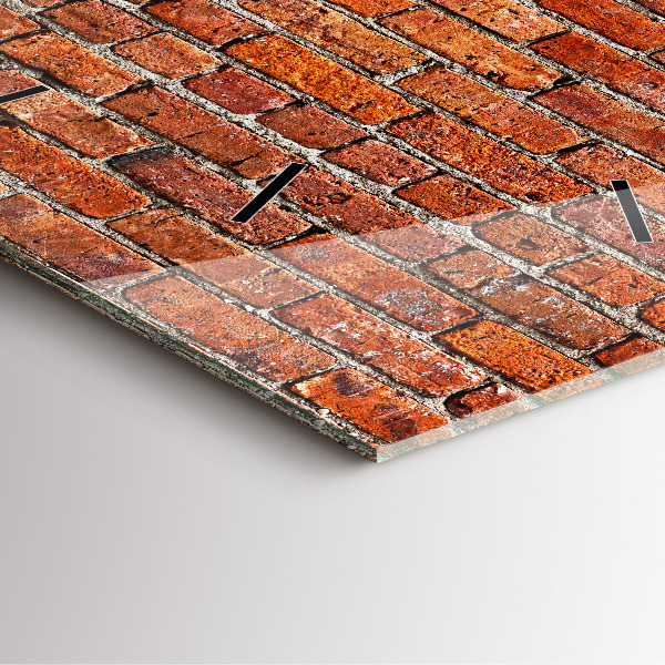 Ceas pătrat de perete din sticlă Zid vechi de cărămidă