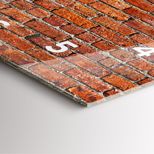 Ceas pătrat de perete din sticlă Zid vechi de cărămidă