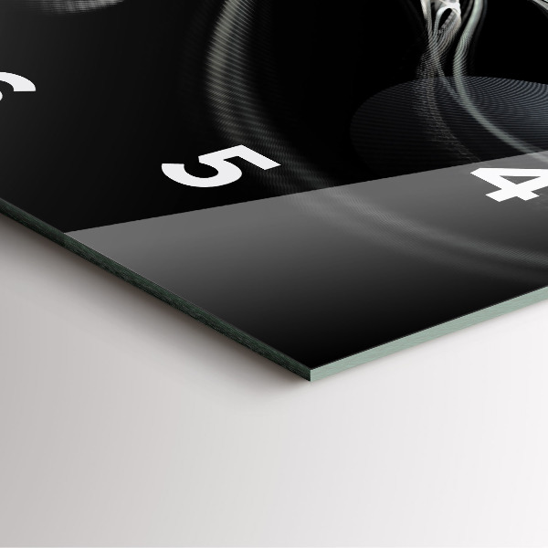 Ceas pătrat de perete din sticlă Fum abstract