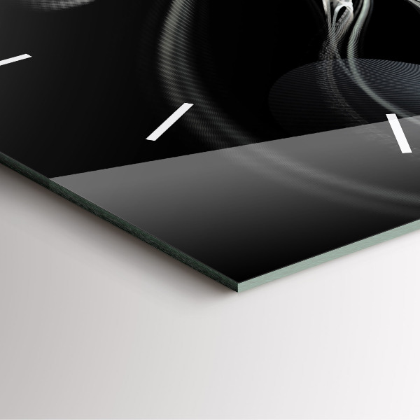 Ceas pătrat de perete din sticlă Fum abstract