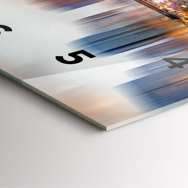 Ceas pătrat de perete din sticlă Panorama cu Turnul Eiffel