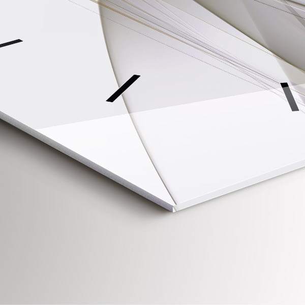 Ceas pătrat de perete din sticlă Abstracție strălucitoare