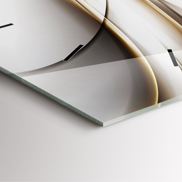 Ceas pătrat de perete din sticlă Linii abstracte