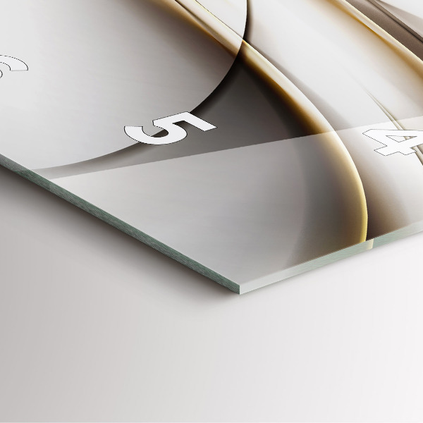 Ceas pătrat de perete din sticlă Linii abstracte