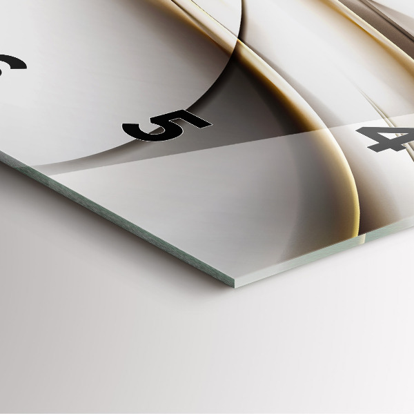 Ceas pătrat de perete din sticlă Linii abstracte