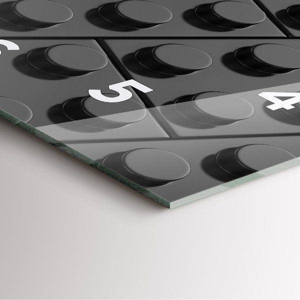 Ceas pătrat de perete din sticlă Blocuri de jucărie