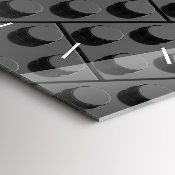 Ceas pătrat de perete din sticlă Blocuri de jucărie