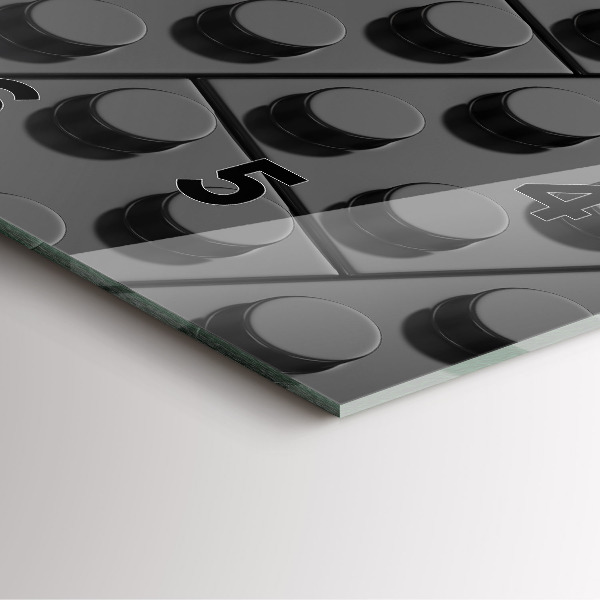 Ceas pătrat de perete din sticlă Blocuri de jucărie