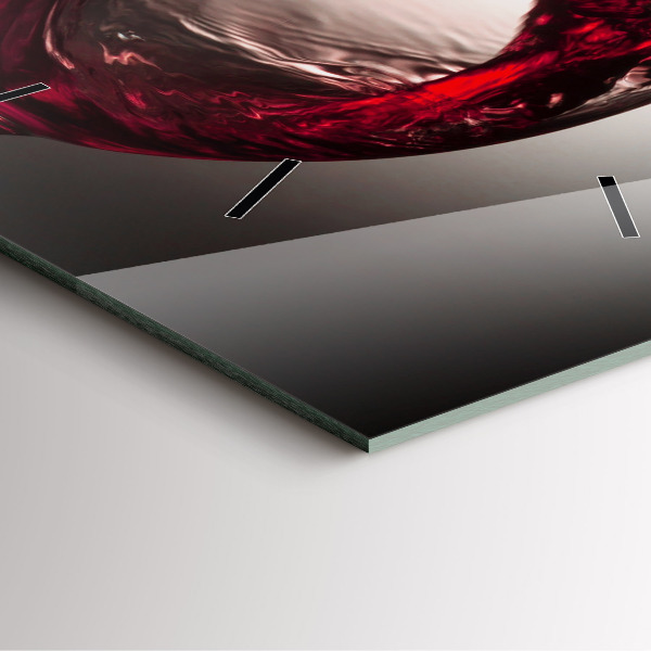 Ceas pătrat de perete din sticlă pahar de vin