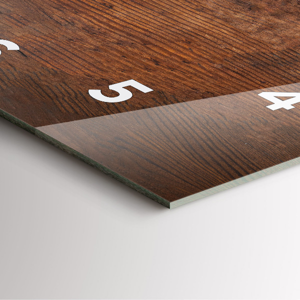 Ceas pătrat de perete din sticlă Lemn vechi