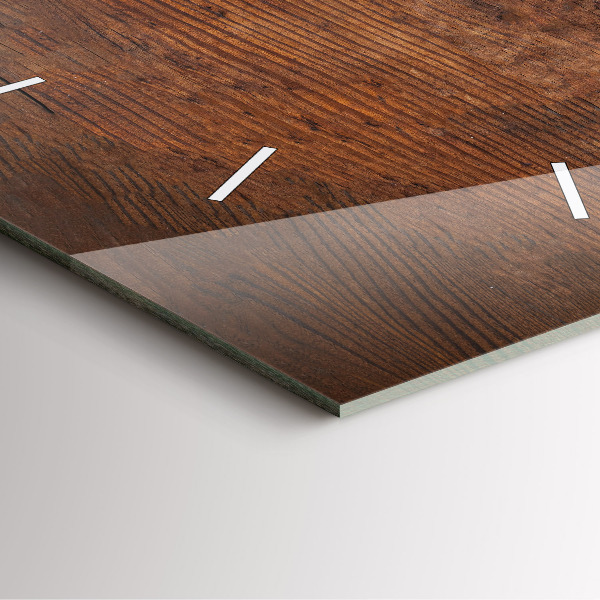 Ceas pătrat de perete din sticlă Lemn vechi