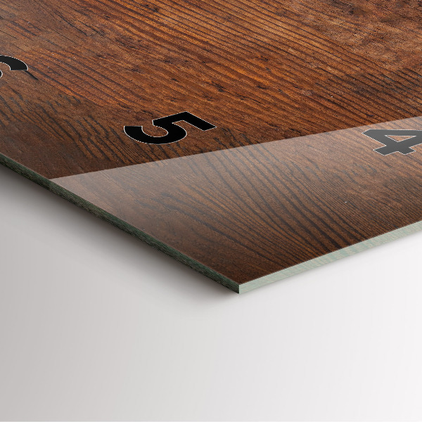 Ceas pătrat de perete din sticlă Lemn vechi