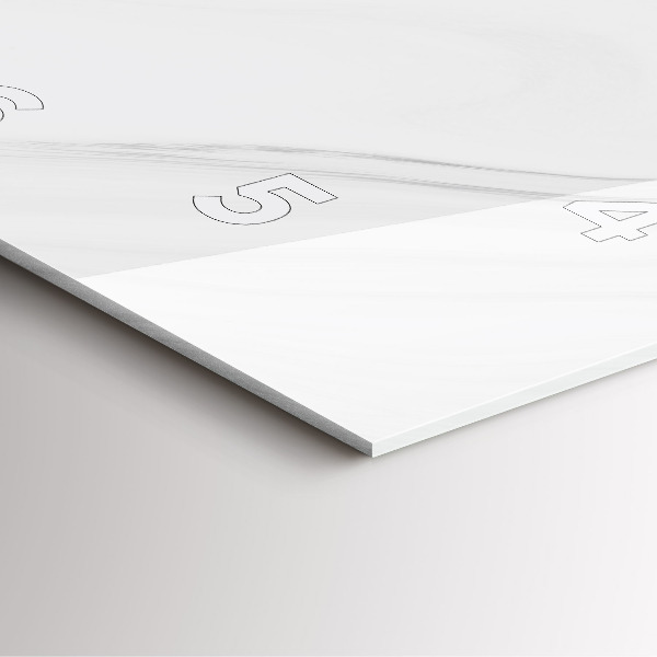 Ceas pătrat de perete din sticlă Marmură decorativă