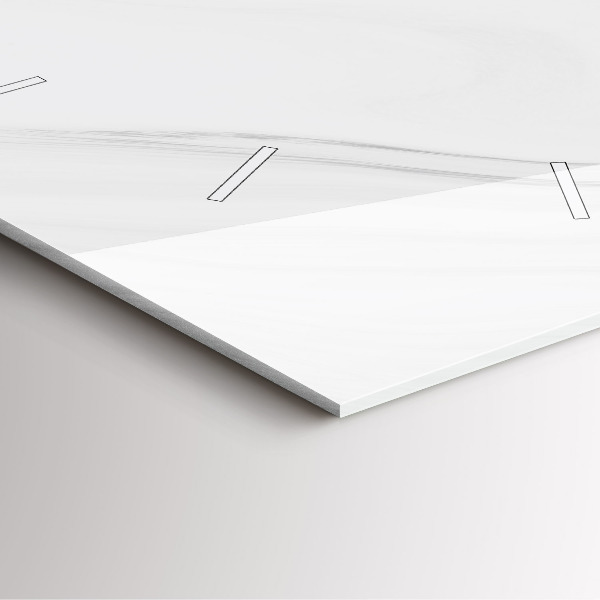 Ceas pătrat de perete din sticlă Marmură decorativă