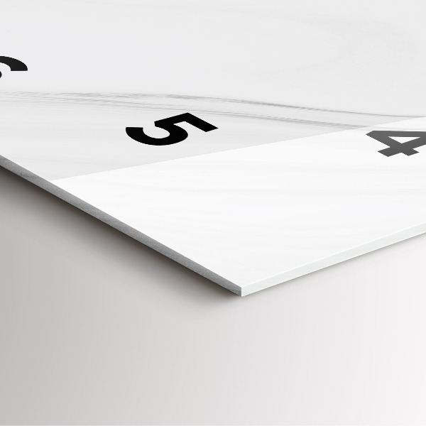 Ceas pătrat de perete din sticlă Marmură decorativă