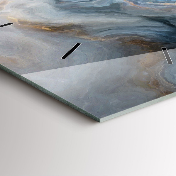 Ceas pătrat de perete din sticlă Model de marmură