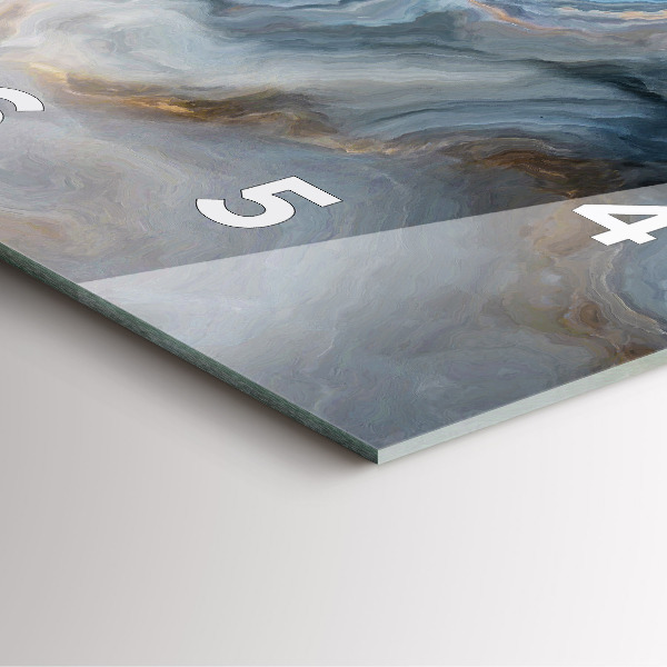 Ceas pătrat de perete din sticlă Model de marmură