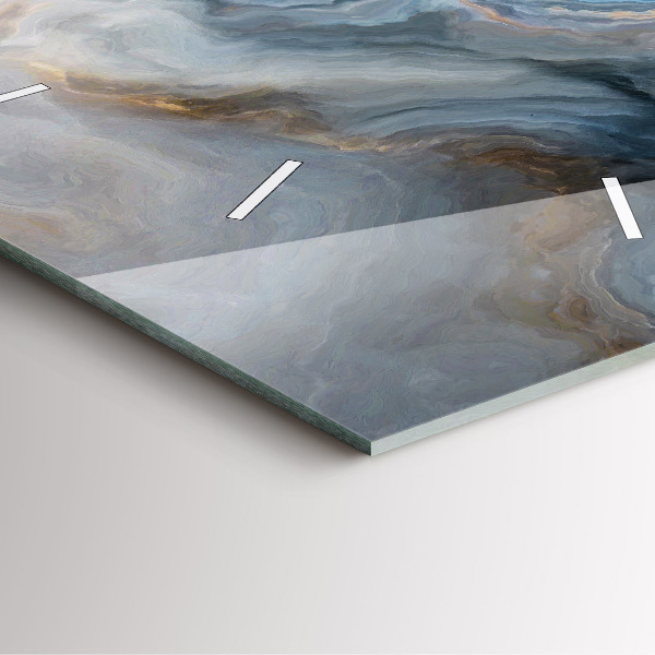 Ceas pătrat de perete din sticlă Model de marmură