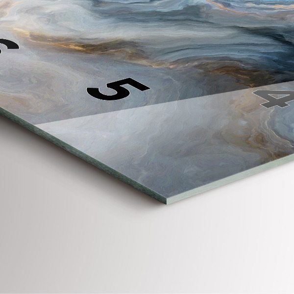 Ceas pătrat de perete din sticlă Model de marmură