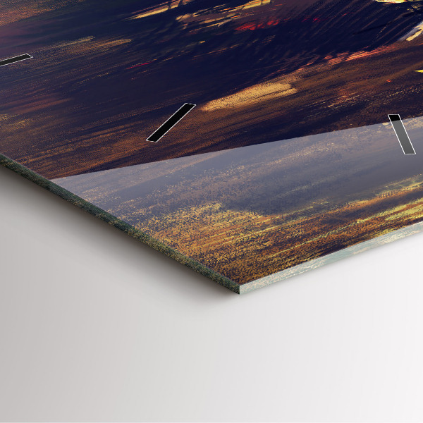 Ceas pătrat de perete din sticlă Impresionismul în artă Rynek