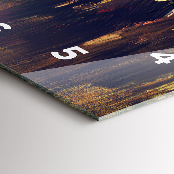 Ceas pătrat de perete din sticlă Impresionismul în artă Rynek