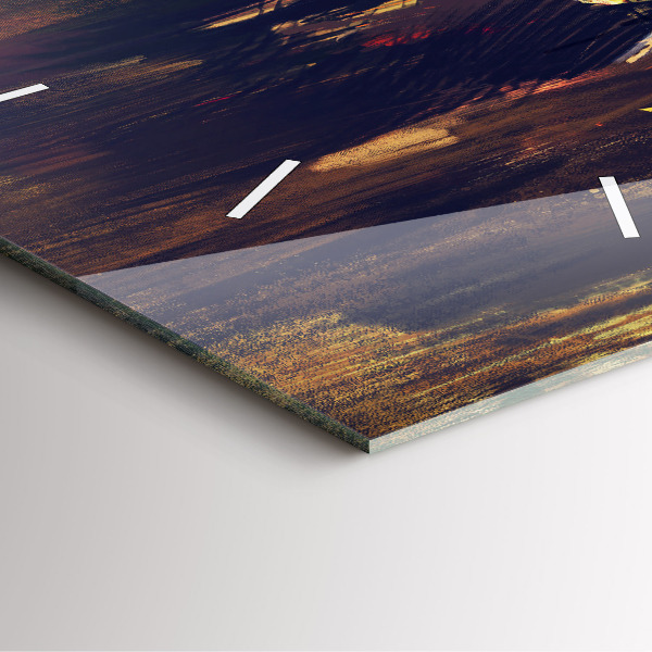 Ceas pătrat de perete din sticlă Impresionismul în artă Rynek