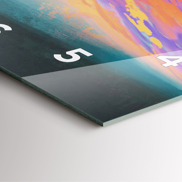 Ceas pătrat de perete din sticlă Dragostea platoniciană