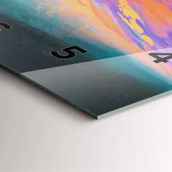 Ceas pătrat de perete din sticlă Dragostea platoniciană