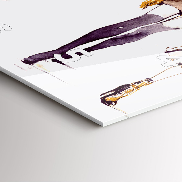 Ceas pătrat de perete din sticlă Femeie și bărbat