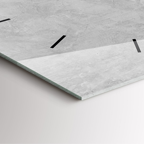 Ceas pătrat de perete din sticlă Zid de piatră