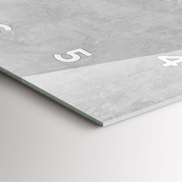 Ceas pătrat de perete din sticlă Zid de piatră