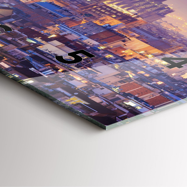 Ceas pătrat de perete din sticlă Vedere spre Barcelona