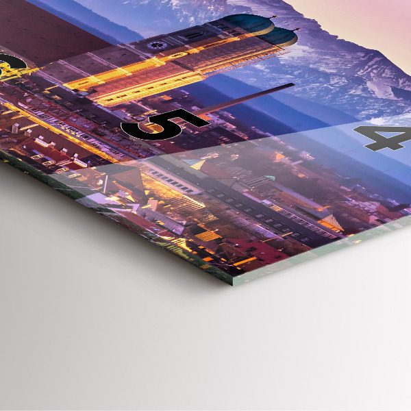 Ceas pătrat de perete din sticlă Alpii germani Munchen