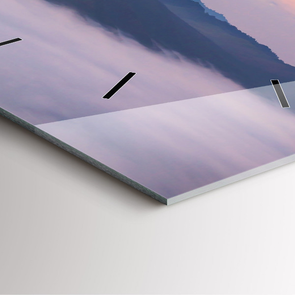 Ceas pătrat de perete din sticlă Peisaj frumos