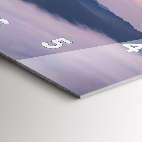 Ceas pătrat de perete din sticlă Peisaj frumos