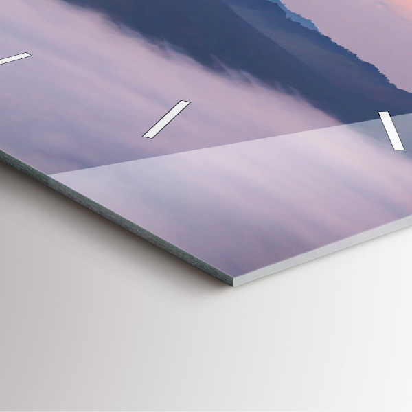 Ceas pătrat de perete din sticlă Peisaj frumos