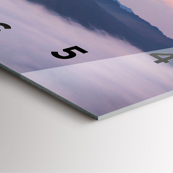 Ceas pătrat de perete din sticlă Peisaj frumos