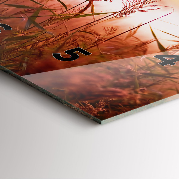 Ceas pătrat de perete din sticlă Dimineață cu ceață