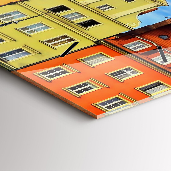 Ceas pătrat de perete din sticlă Wrocław - Orașul Vechi