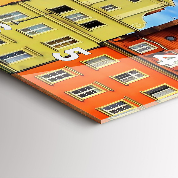 Ceas pătrat de perete din sticlă Wrocław - Orașul Vechi