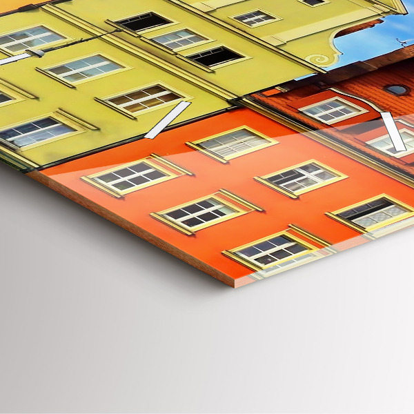 Ceas pătrat de perete din sticlă Wrocław - Orașul Vechi